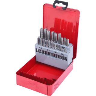 HSS CO Handgewindebohrer-Satz M, Stahlblechkassette 21-tlgM3-M12 - KS Tools 336.0631