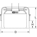 Rostfreie Stahldrahttopfbürste 0,5mm, Ø 90mm...