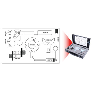 Motoreinstell-Werkzeug-Satz für Fiat / Ford / Opel / Suzuki, 12-tlg - KS Tools 400.2425