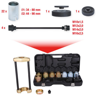 Universal-Presswerkzeug-Satz für Achsteile, 38-tlg - KS Tools 440.9997