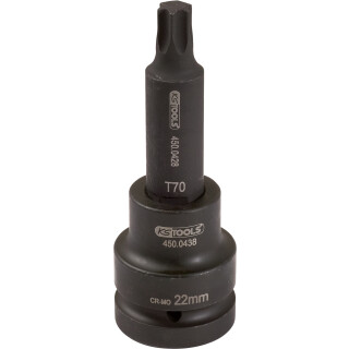 3/4" Kraft-Bit-Stecknuss Torx, lang, T80 - KS Tools 450.0443