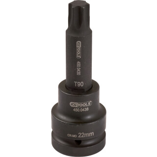 1" Kraft-Bit-Stecknuss Torx, lang, T90 - KS Tools 450.0474