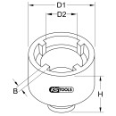 1/2" Nutmutter KM7, Zapfen innenliegend - KS Tools 450.5027
