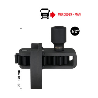 1/2" Motor-Durchdrehvorrichtung für Mercedes / MAN, 100mm - KS Tools 455.0021