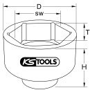 3/4" Achsmuttern-Schlüssel, 8-kant, kurz, 85 mm - KS Tools 460.2770