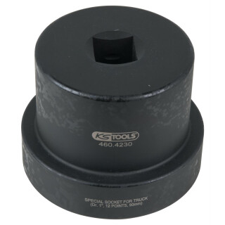 1" Achsmuttern-Schlüssel mit Führungsbund, 12-kant, 90 mm - KS Tools 460.4230