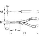 ESD Spitzzange, gerade, ohne Hieb, 130mm - KS Tools 500.7064