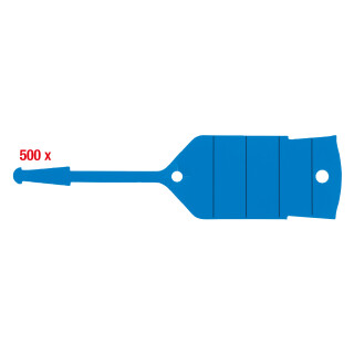 Schlüsselanhänger mit Schlaufe, blau, 500 Stück - KS Tools 500.8094