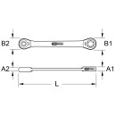 GEARplus Torx-E-Doppel-Ratschenringschlüssel,E6xE8 - KS Tools 503.4351