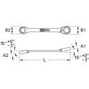 GEARplus Doppel-Ratschenringschlüssel umschaltbar 12x13mm - KS Tools 503.4575
