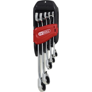 DUO GEAR Ringmaulschlüssel-Satz,Maul-Ratschenfunktion,5-tlg, umschaltbar - KS Tools 503.5905