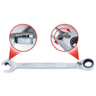 DUO GEARplus Ringmaulschlüssel,Maul-Ratschenfunktion 32mm, umschaltbar - KS Tools 503.5929