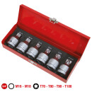 3/4" Kraft-Bit-Stecknuss-Satz, 6-tlg, Torx+Vielzahn,...