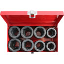 1" Sechskant-Kraft-Stecknuss-Satz, lang, 8-tlg - KS Tools 515.0308