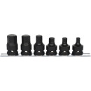1/2" Kraft-Bit-Stecknuss-Satz, kurz, 6-tlg - KS...