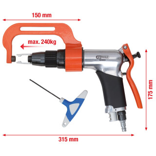 Druckluft-Schweißpunkt-Bohrmaschinen-Satz, 3-tlg - KS Tools 515.1310