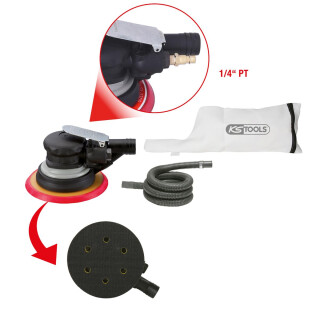 Grobschliff-Druckluft-Excenterschleifer mit Staubabsaugung - KS Tools 515.3066