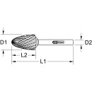 Frässtift Rund-Kegelform kurz - KS Tools 515.3295