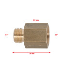 Messing-Reduziernippel, G1/4"AG x G3/8"IG - KS...