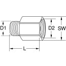 Messing-Reduziernippel, G3/8"AG x G1/2"IG - KS...