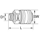 Messing-Kupplung mit Außengewinde, G1/4"AG - KS Tools 515.3480