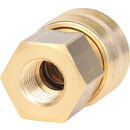 Messing-Kupplung mit Innengewinde, G1/4"IG - KS...