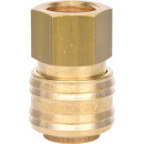 Messing-Kupplung mit Innengewinde, G3/8"IG - KS Tools 515.3484