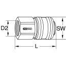 Messing-Kupplung mit Innengewinde, G3/8"IG - KS Tools 515.3484