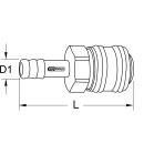 Messing-Kupplungen mit Schlauchtülle, Ø13mm - KS Tools 515.3488