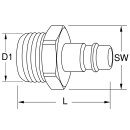 Messing-Stecknippel mit Außengewinde, G3/8"AG...