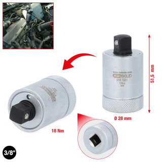 3/8" Drehmomentbegrenzer für Zündkerzen, 18Nm - KS Tools 516.1501