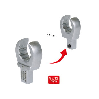 9x12mm Einsteck-Ringschlüssel offen, 17mm - KS Tools 516.2517