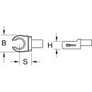 9x12mm Einsteck-Ringschlüssel offen, 19mm - KS Tools 516.2519