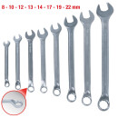 Ringmaulschlüssel-Satz, 8-tlg gekröpft, 8-22mm...