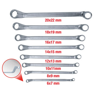Doppel-Ringschlüssel-Satz, gekröpft, 8-tlg 6-22mm - KS Tools 517.0248