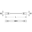 Torx-E-Doppel-Gelenkschlüssel, E10xE12 - KS Tools 517.0332