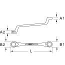 Doppel-Ringschlüssel, gekröpft, 27x32mm - KS Tools 517.0819