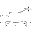 Doppel-Ringschlüssel, gekröpft, 5/8x3/4" -...