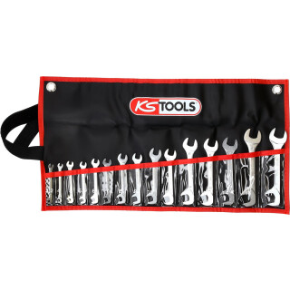 Doppelmaulschlüssel-Satz,15°+75° 15-tlg, 3,2-17 mm - KS Tools 517.1700