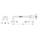 Klauenschlüssel ohne Drehstift 13 mm - KS Tools 517.9150