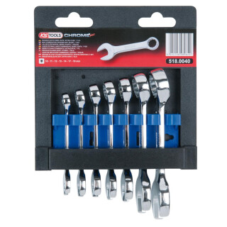CHROMEplus Ringmaulschlüssel-Satz, kurz, 7-tlg - KS Tools 518.0040