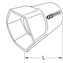 Harnstoff-Serviceschlüssel für AdBlue® Filter und Tanks, 45,5mm - KS Tools 550.1289