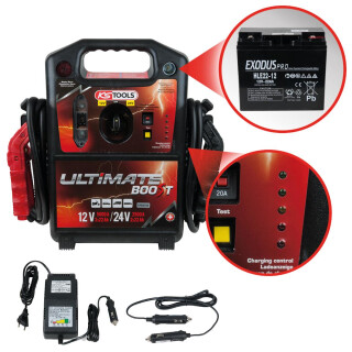 12 V + 24 V Batterie-Booster, mobiles Starthilfegerät 1700 A - KS Tools 550.1820