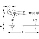 Rollgabelschlüssel, verstellbar, 28mm - KS Tools 577.0250