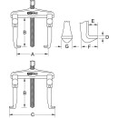 Hydraulischer Schnellspann-Universal-Abzieher 2-armig mit...