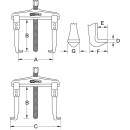 Hydraulischer Universal-Abzieher 2-armig 110-520x425mm -...
