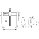 Universal-Abzieher 2-armig mit Ganzstahlhaken, 40-250mm - KS Tools 620.1305