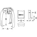 Universal-Abzieher 3-armig mit Gleithammer, 10-60mm, 45mm - KS Tools 630.0018