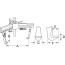 Universal-Abzieher 3-armig, 150-700mm - KS Tools 630.2301