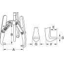 Universal-Abzieher 3-armig, 50-450mm - KS Tools 630.3607
